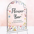 Wedding Sign Decor, Flower Bar Sign, 5x7 Inch Arch Acrylic, Wedding Sign by Unknown
