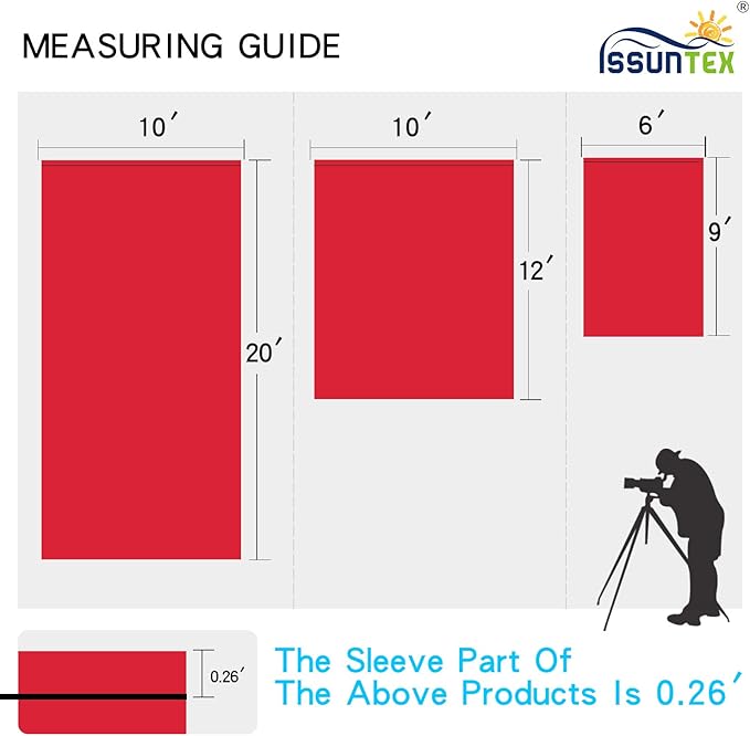 ISSUNTEX 10X20 ft Background Muslin Backdrop, Photo Studio, Collapsible High - Image 6