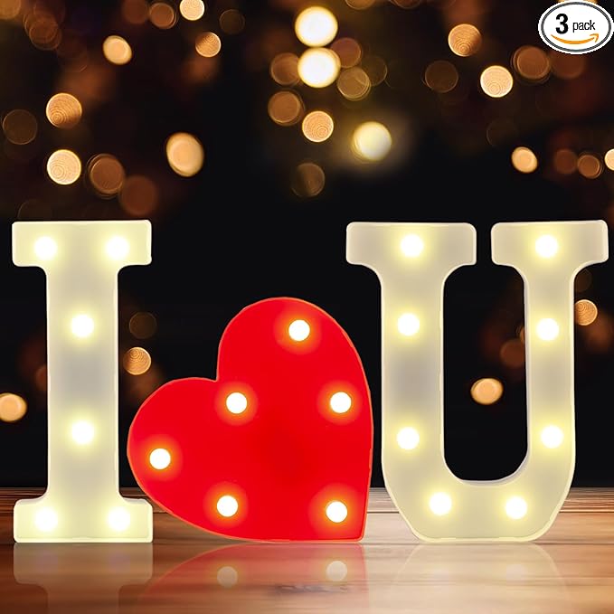 LED Marquee Letter, Light Up Letters, Decorative Led Numbers Lights, Battery by Weareyourgoodpartners