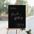 Black Wedding Welcome Sign Template, Large Wedding Sign, Modern Wedding Signs by Unknown