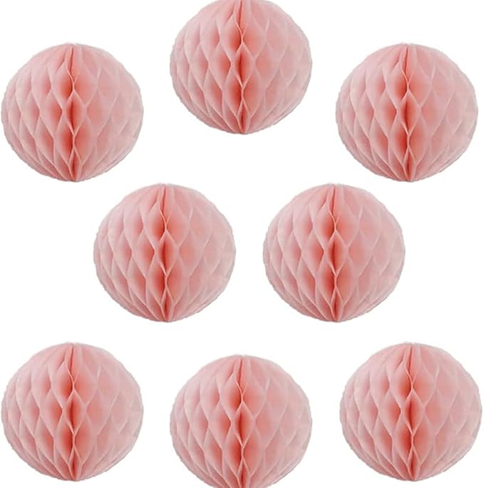 8pcs 10 inch Paper Honeycomb Balls Decorative Tissue Pom Poms Flower Art by ZGjoy