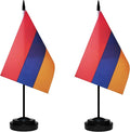 Armenia Armenian Deluxe Desk Flag Set Small Mini Miniature Armenia Armenian by tibijoy