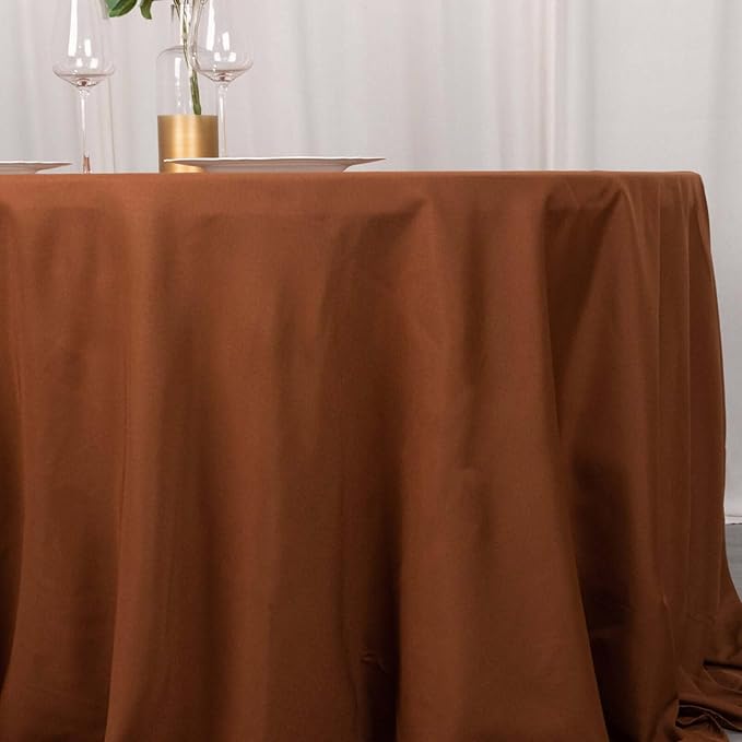 Efavormart Round Tablecloth, 132 Inch Stain & Wrinkle Resistant Washable Table - Image 2