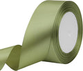 Olive Green Solid Satin Ribbon 1-1/2 Inch 25 Yards Solid Polyester Fabric Ribbon by Riunbb