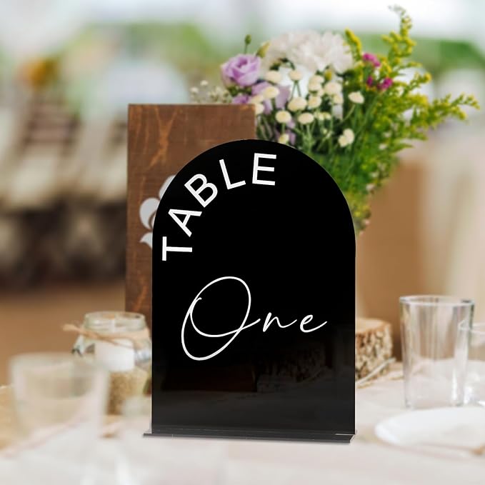 Black Arch Wedding Table Numbers 1-20 - Image 3