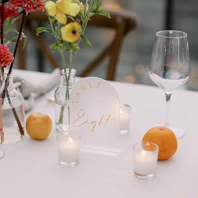 JINMURY Frosted Arch Wedding Table Numbers 1-25 - Image 4