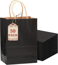qiqee 50-Packs Black Paper Gift Bags by Qiqee
