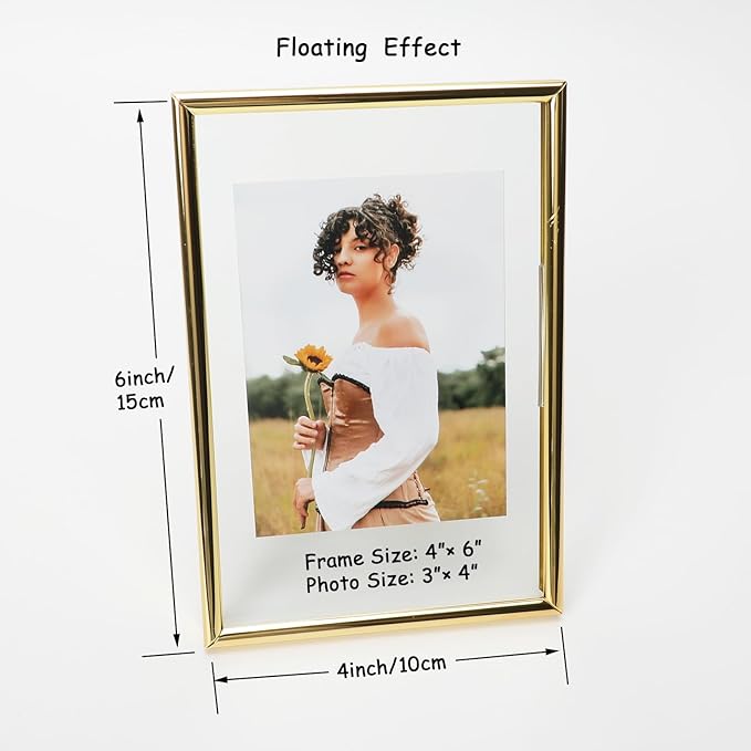Gold Floating Frame with Romantic Heart, - Image 2