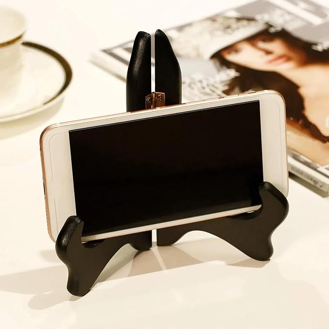 Tatuo 4 Packs Wooden Display Stand Decorative Plate Stands - Image 4