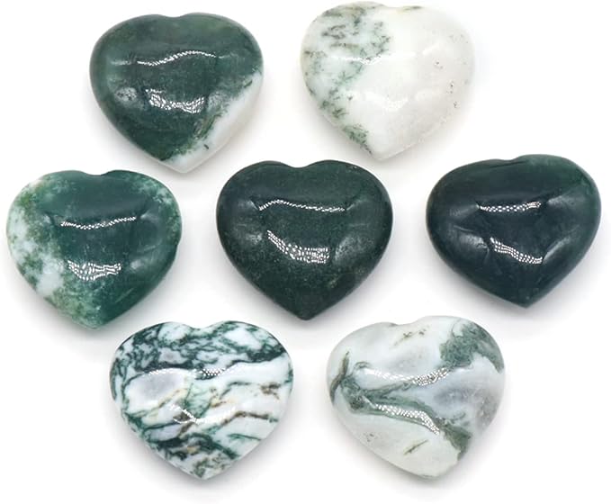 LE SKY 20 Pcs Natural Decorative Stones No Hole Heart Shape Healing Crystal - Image 8