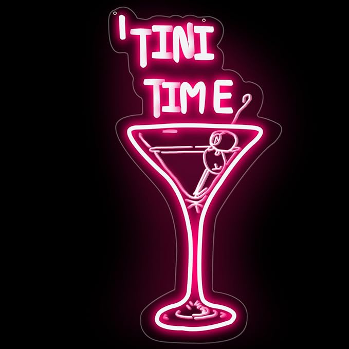 Tini Time LED Neon Sign, Martini Neon Sign by DMDMBSR