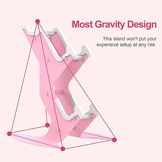Controller Holder Pink, Game Controller Rack Headset Stand - Image 4