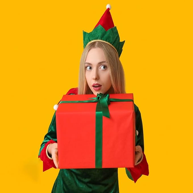 Vanhench 30"×1200" Red Wrapping Paper Roll, Craft Paper - Image 3