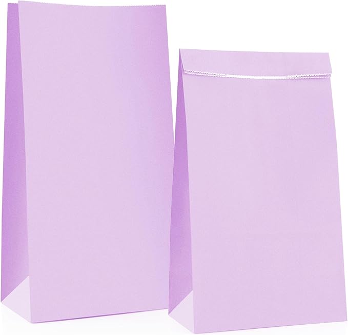 30-Pack Purple Party Favor Paper Bags, Paper Lunch Bags by Oletx