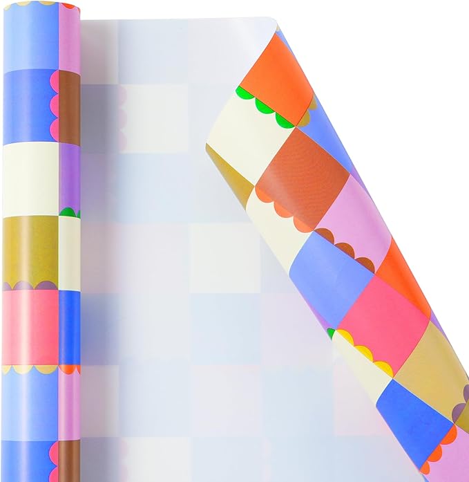 Ulmasinn Color Block Wrapping Paper Roll - Image 2