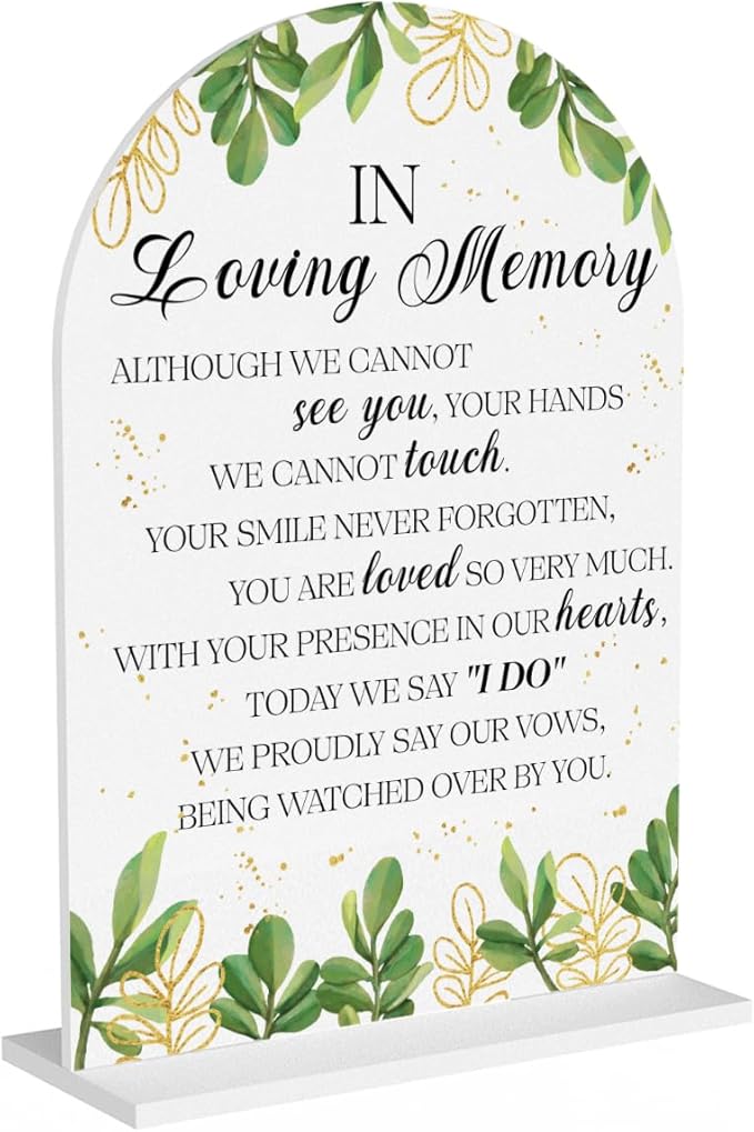 In Loving Memory Wedding Sign, In Memory Wedding Sign by AASRR