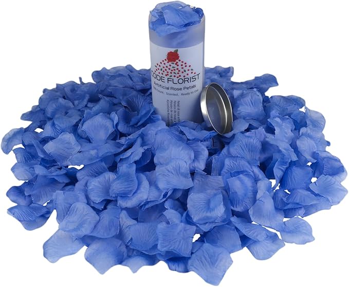 CODE FLORIST 1500 PCS Light Blue Silk Rose Petals - Image 2