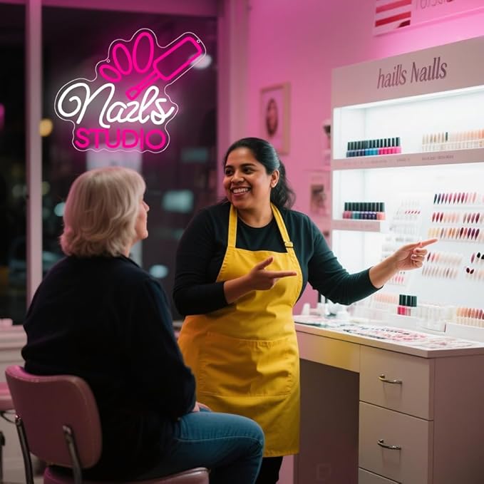 Nail Room Neon Sign, Backdrop for Business Lash Salon Beauty Room Bar - Image 8