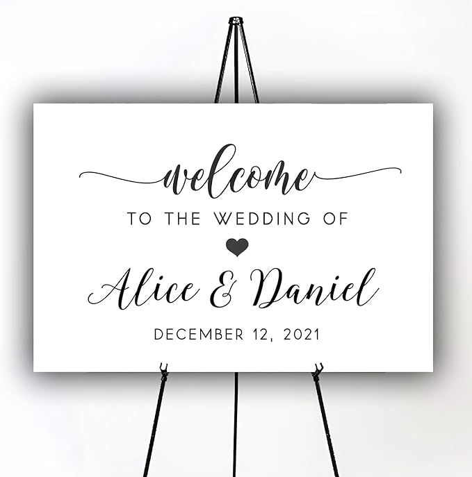 Personalized Wedding Welcome Sign, Welcome To Our Wedding Sign, Custom Wedding - Image 2