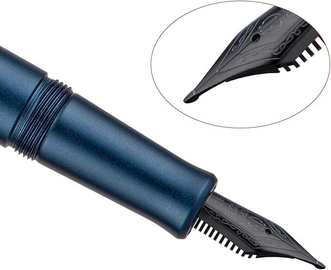Hongdian M2 Black Forest Mini Fountain Pen, Long Blade Nib & Sleek Shape - Image 3
