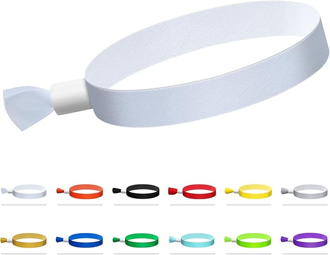 Green-Power America 100 Pcs Cloth Event Wristbands, Event Wristbands, Colored by Green-PowerAmerica