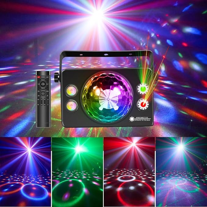 Disco Ball Light Party Lights DJ Disco Lights LED Stage Strobe Light Sound - Image 3