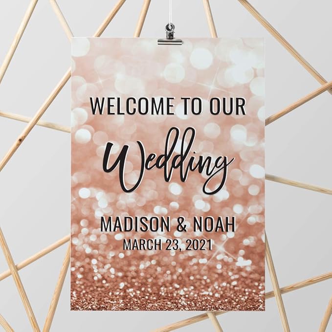 Andaz Press Personalized Extra Large Wedding Easel Board Party Sign, 12x18-inch - Image 2