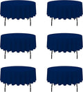 BRILLMAX 6 Pack Navy Blue Round Tablecloths 90 Inch by BRILLMAX