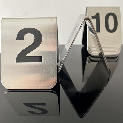 10 Pcs Metal Place Cards Stackable Tent Style Table Numbers，Place Card Holders - Image 2