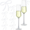 50 Pcs Bows Drink Tags Coquette Bow Wine Glass Charms Acrylic Bowknot Drink Tag by Colingmill