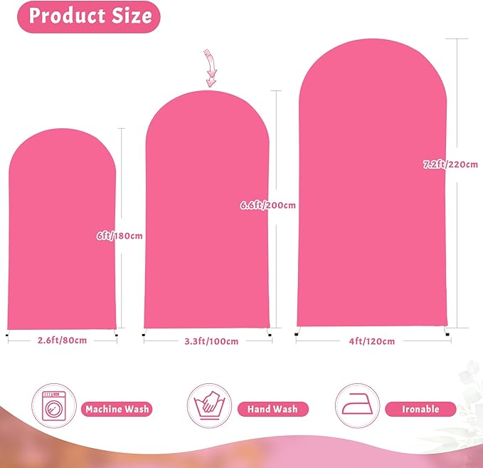 6.6FT Fuchsia Arch Backdrop Cover - Image 5