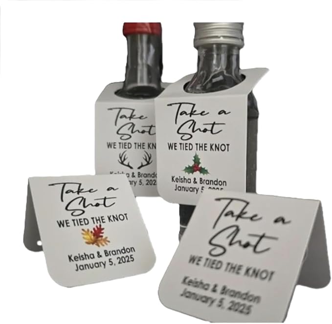 Take a Shot We Tied The Knot 1.5" x 3" by TiaZoey