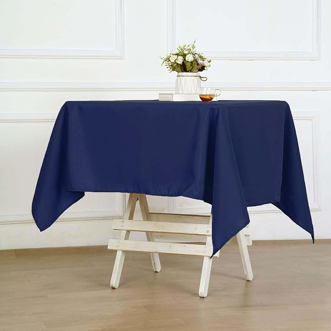 Efavormart 54x54 Navy Blue Wholesale Linens Seamless Polyester Square Linen - Image 2