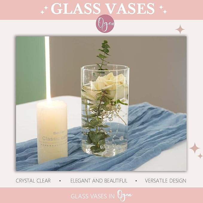 12pcs Glass Vase Cylinder Vases - Image 3