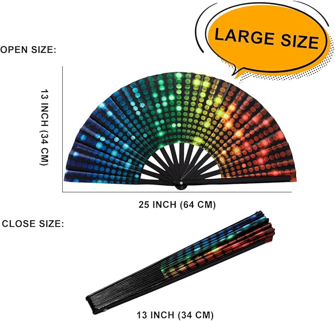 Amajiji Rave Folding Hand Fan Popping Fans - Image 6