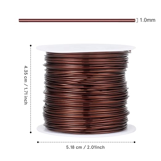 49FT Jewelry Wire 18 Gauge Tarnish-Resistant Copper Beading Wires Roll Bulk - Image 3