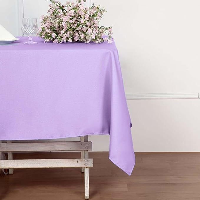 Efavormart 54x54 Lavender Wholesale Linens Seamless Polyester Square Tablecloth - Image 8