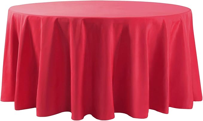 Cupuamon 120 inch Round Tablecloth Washable Polyester Table Cloth Decorative - Image 2