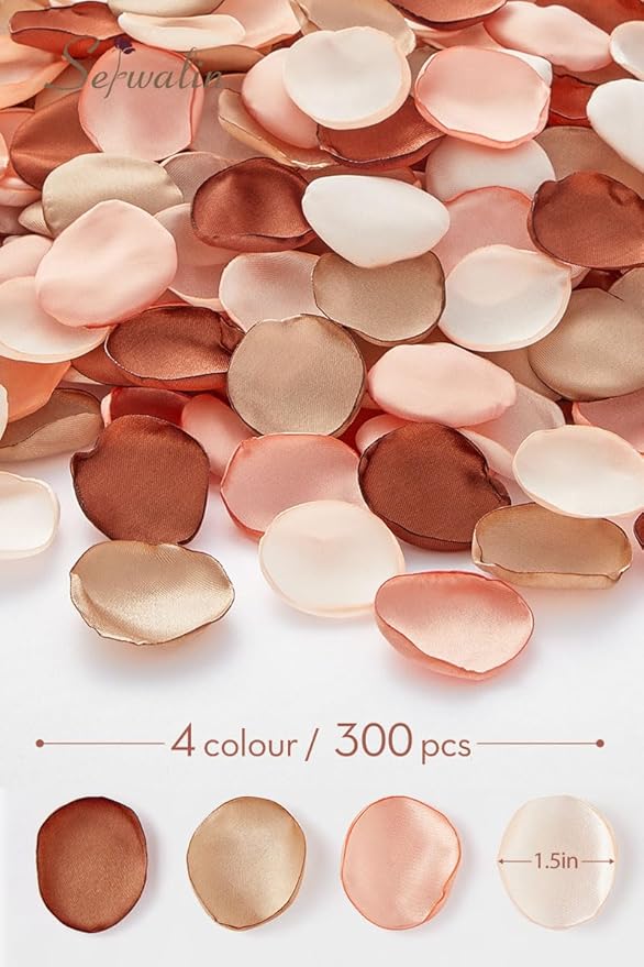 Serwalin 500Pcs Silk Rose Petals Artificial Flower Petals - Image 6