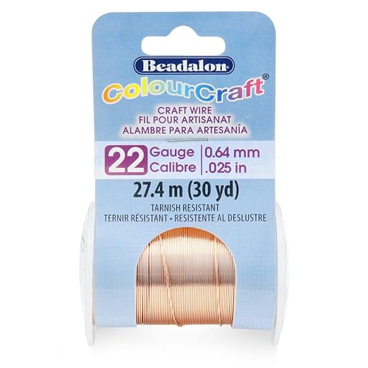 Beadalon ColourCraft Wire, 22 Gauge, Copper Color, 20 yd Spool by Beadalon