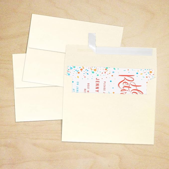 LUXPaper A7 Invitation Envelopes | Peel & Press | 5 1/4" x 7 1/4" | Champagne - Image 7