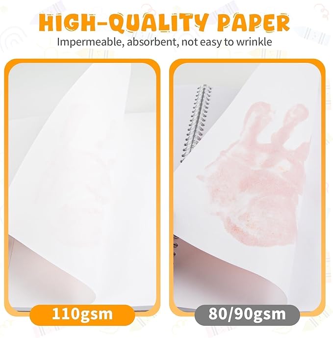 Umriox Drawing Pad for Kids, 110gsm Acid-Free Drawing Paper, Glue-Bound Art - Image 3