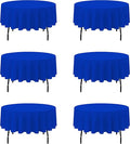 BRILLMAX 6 Pack Royal Blue Round Tablecloths 90 Inch by BRILLMAX