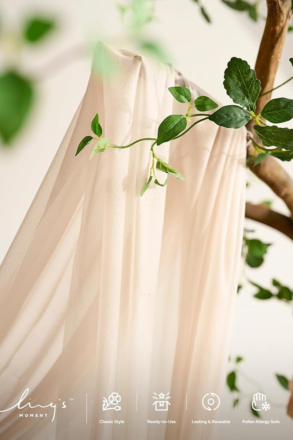 Ling's Moment Wedding Arch Draping Fabric 2 Panels 32Ft x 30" Wrinkle-Free - Image 3