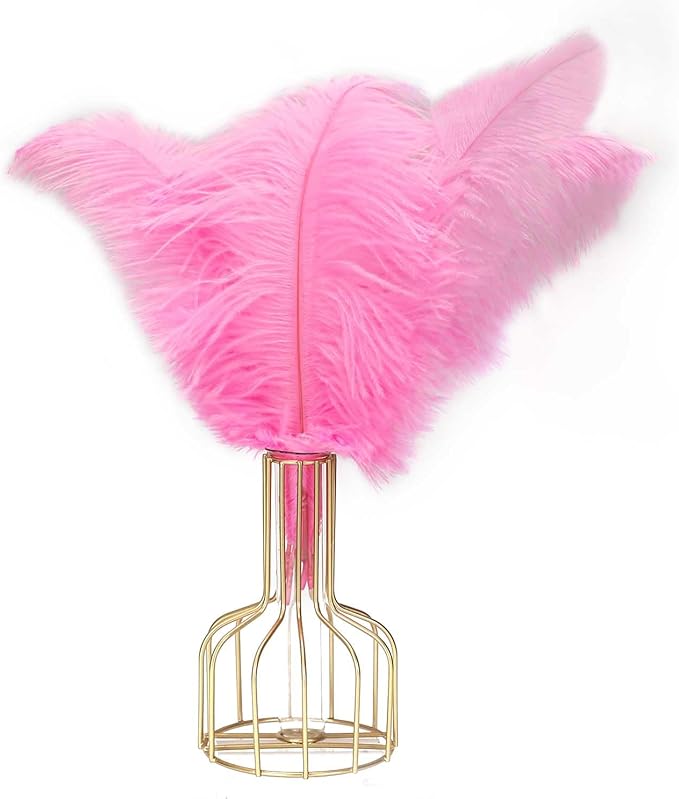 YAKRUNA 30PCS Light Pink Ostrich Feathers Bulk 12-14 Inches - Image 3