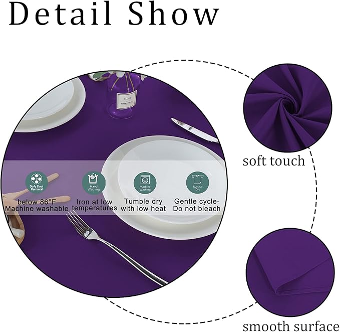 Fitable Rectangle Tablecloth Stain and Wrinkle Resistant Washable Polyester - Image 5
