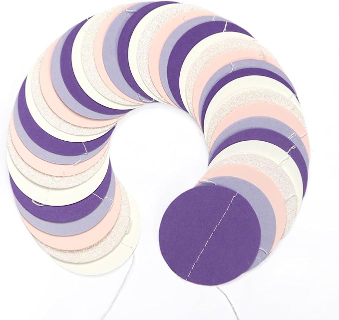 Purple-White Pink Birthday Party-Decorations Streamers - 52FT Girl Women - Image 3