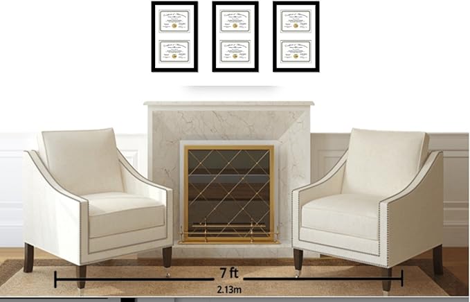 Creative Picture Frames 14X24Bk-W Black Vertical Double Diploma Frame - Image 4