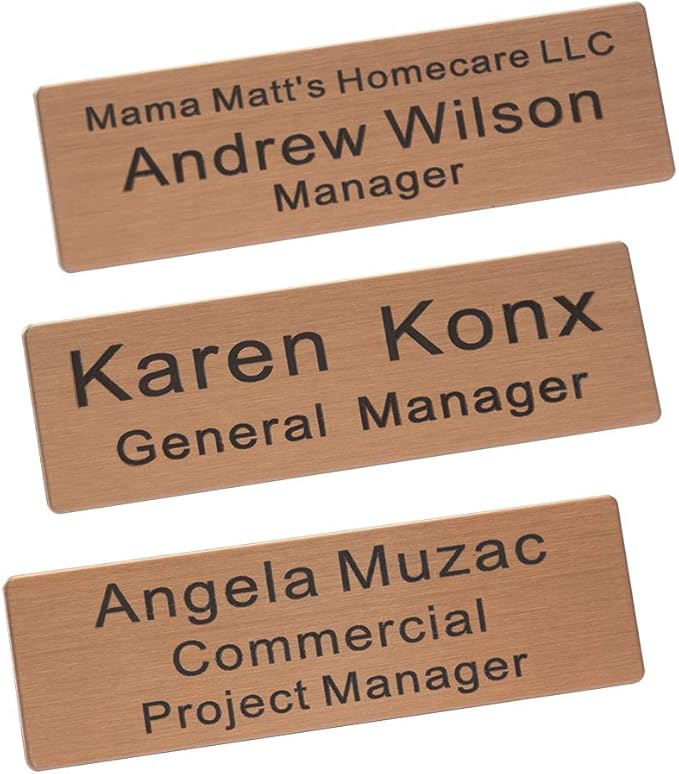 Custom Engraved Name Tag Badge for Business Personalized Identification - Image 3