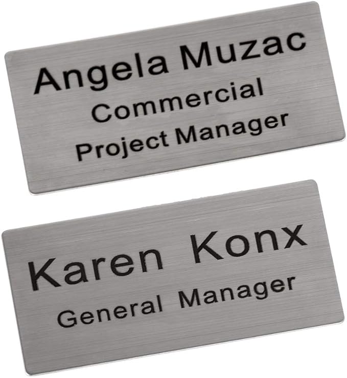 Custom Engraved Name Tag Badge for Business Personalized Identification - Image 2